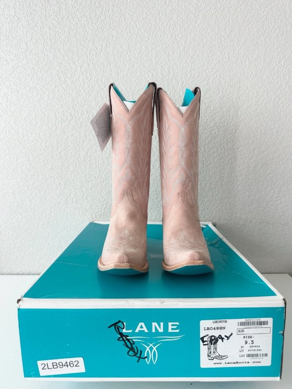 Lane LEXINGTON Womens Pink Cowboy Boots Western Cowgirl Tall Snip Toe Size 9.5 - Picture 11 of 12